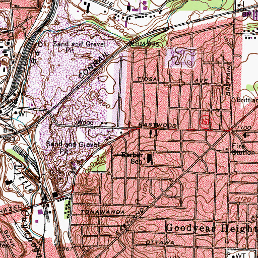 Topographic Map of Kingdom Hall Jehovahs Witnesses, OH