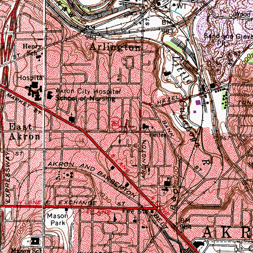 Topographic Map of Church of the Holy Spirit, OH