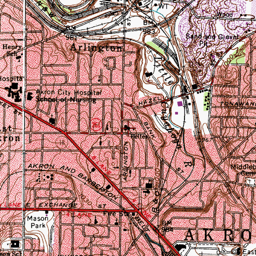 Topographic Map of Hammel College, OH