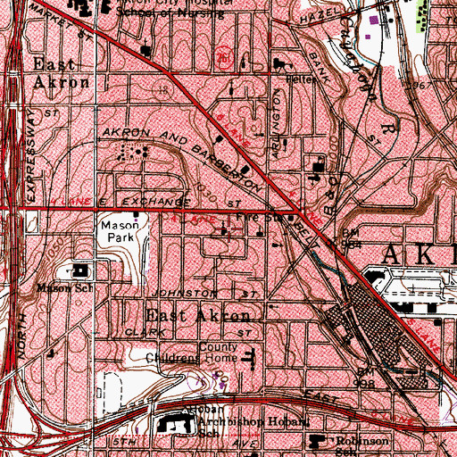 Topographic Map of Saint Michaels Byzantine Catholic Church, OH