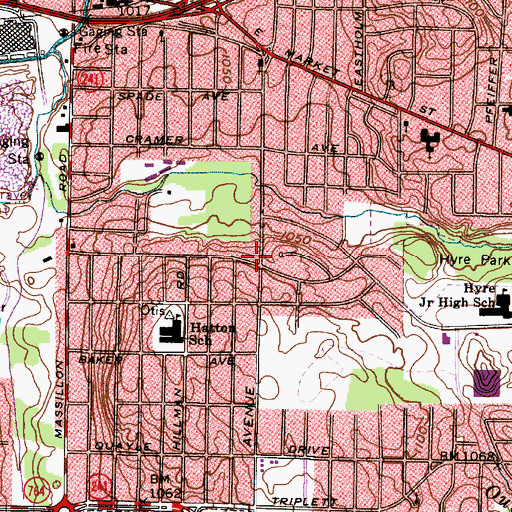 Topographic Map of Eastgate Alliance Church, OH