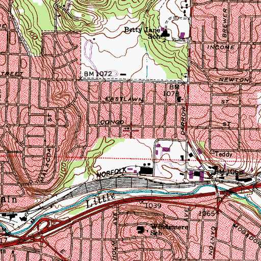 Topographic Map of Evangelical Free Church, OH