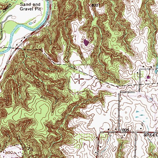 Topographic Map of Blossom Music Center, OH