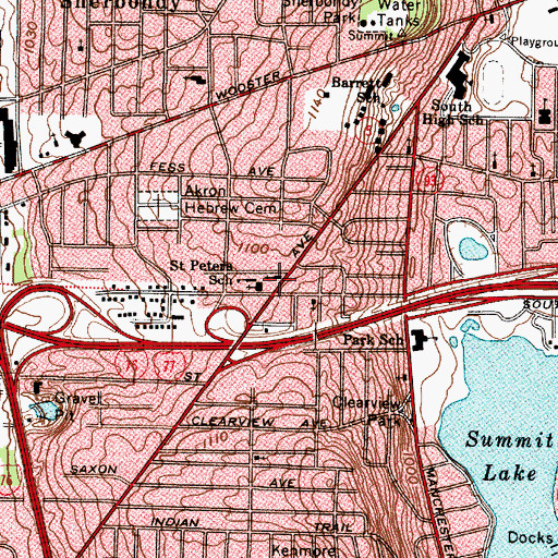 Topographic Map of Bread of Life Church, OH