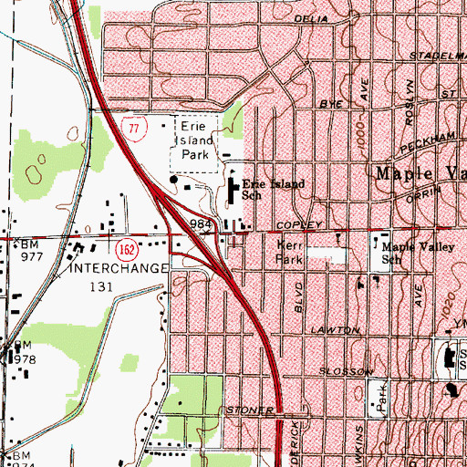 Topographic Map of Deliverance Tabernacle, OH