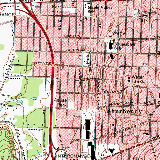 Topographic Map of Saint Paul African Methodist Episcopal Church, OH