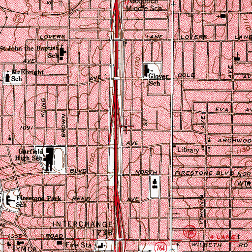 Topographic Map of McLeister Memorial Church, OH