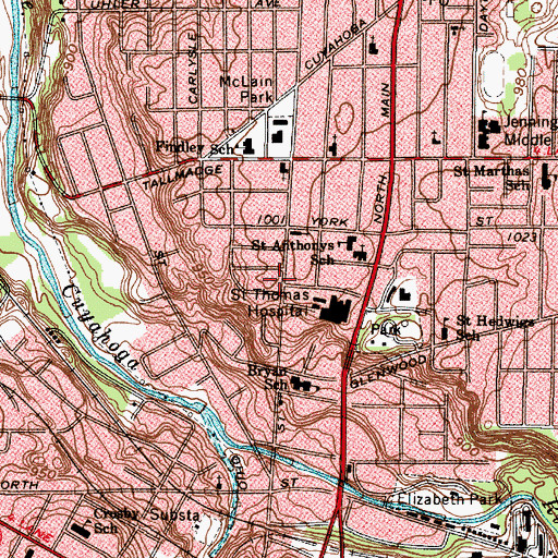 Topographic Map of Chapel of the Transfiguration, OH