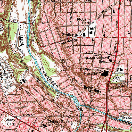 Topographic Map of Mount Zion Baptist Church, OH