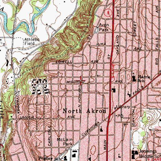 Topographic Map of Unity Church of God in Christ, OH