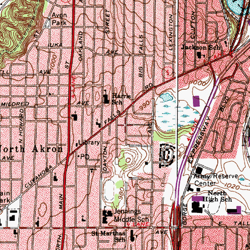 Topographic Map of Word of Life Christian Church, OH