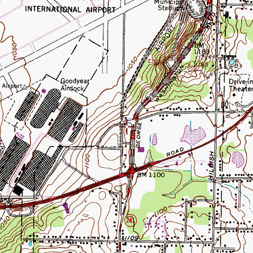 Topographic Map of Lighthouse Gospel Church, OH