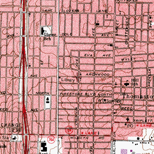 Topographic Map of Apostolic Christian Church of Akron, OH