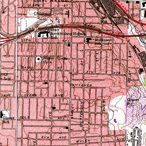 Topographic Map of Arlington Church of God, OH