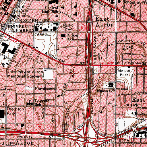 Topographic Map of Covenant Presbyterian Church, OH