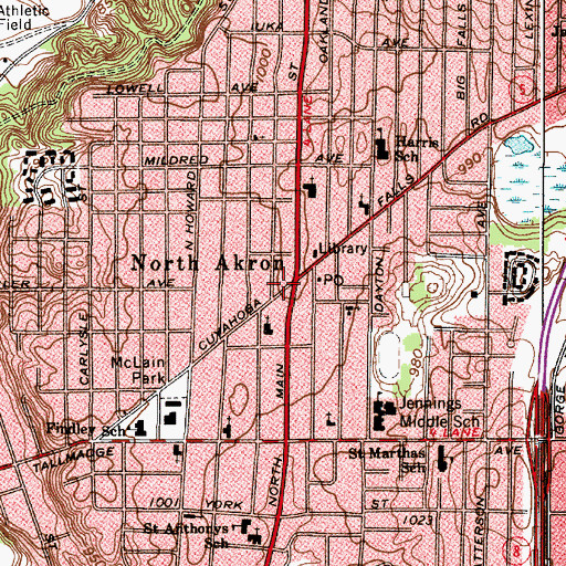 Topographic Map of Grace House Christian Church, OH