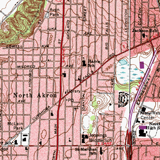 Topographic Map of Redeemer United Methodist Church, OH