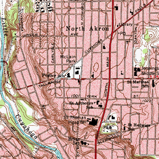 Topographic Map of Zion Apostolic Church, OH