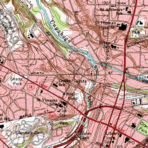Topographic Map of Pentecostal Temple Church of God in Christ, OH