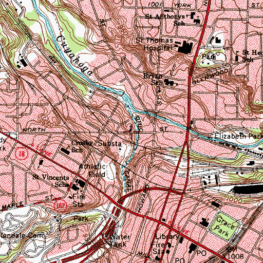 Topographic Map of Faith Tabernacle, OH