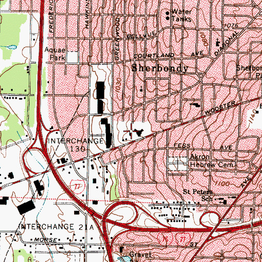 Topographic Map of Jerusalem Missionary Baptist Church, OH