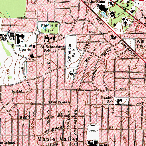 Topographic Map of Christ United Methodist Church, OH