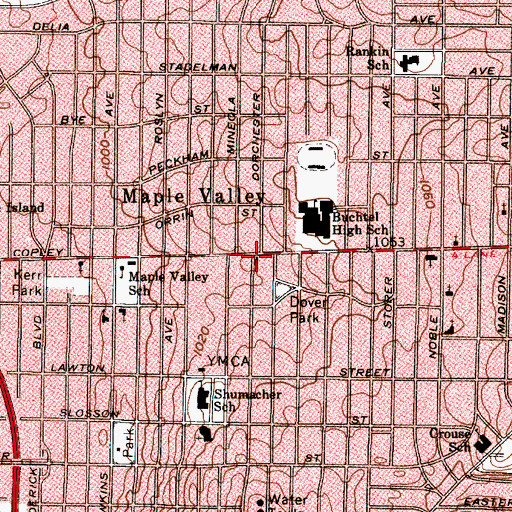 Topographic Map of Holy Trinity United Methodist Church, OH