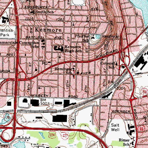 Topographic Map of Chapel of Hope, OH