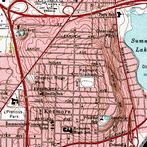 Topographic Map of Gods House of Grace Pentecostal Church, OH
