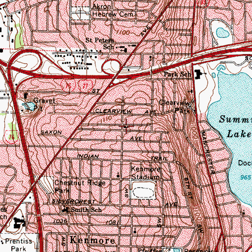 Topographic Map of Church of God of Prophecy, OH