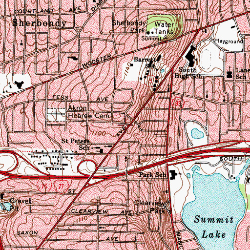 Topographic Map of Jubilee Temple Church, OH
