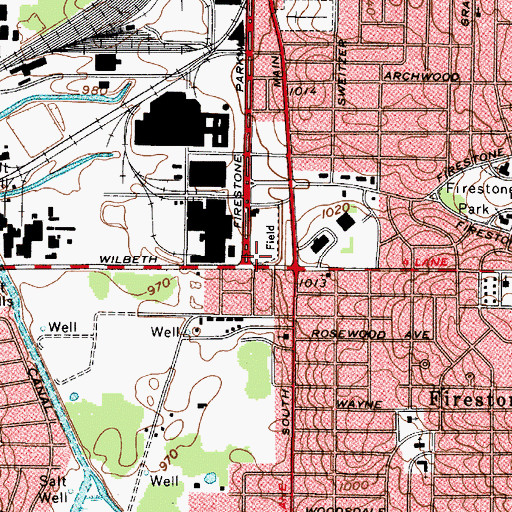 Topographic Map of Saint Elia Eastern Orthodox Church, OH
