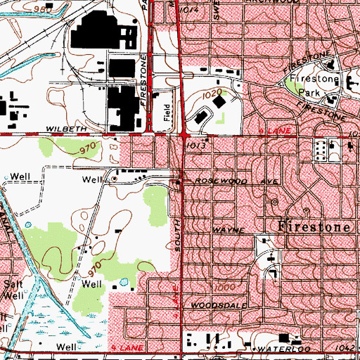 Topographic Map of Kingdom Hall Jehovahs Witnesses, OH