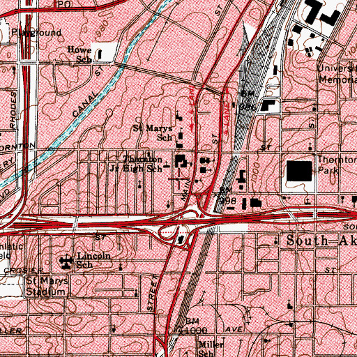 Topographic Map of Original Church of God, OH