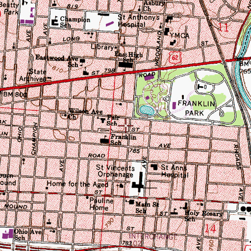 Topographic Map of Apostolic Assembly of Our Lord Jesus Christ Church, OH