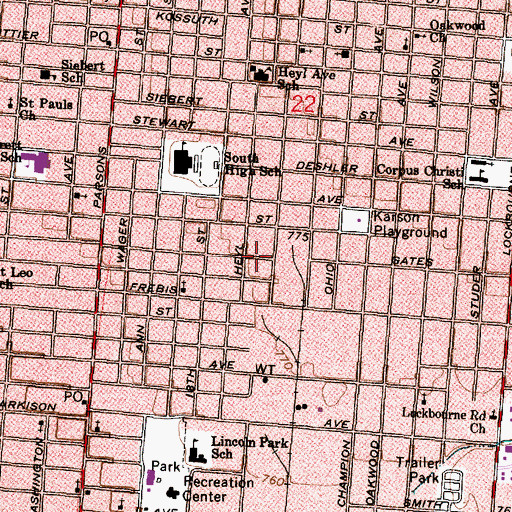 Topographic Map of Apostolic Church, OH