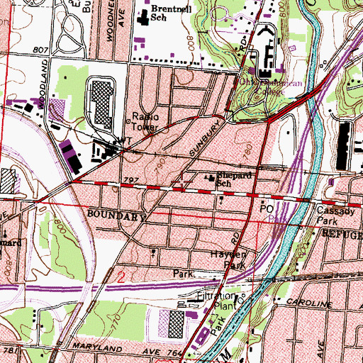 Topographic Map of Apostolic Faith Tabernacle, OH