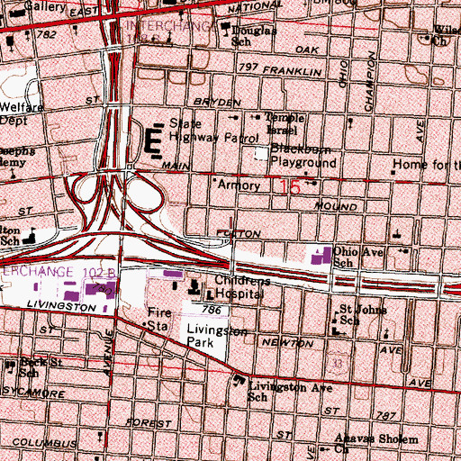 Topographic Map of Apostolic Lighthouse Temple, OH