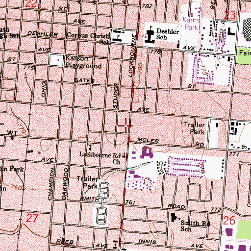 Topographic Map of Apostolic Refuge Church, OH