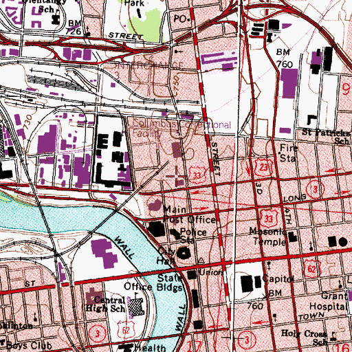 Topographic Map of Arch Park, OH