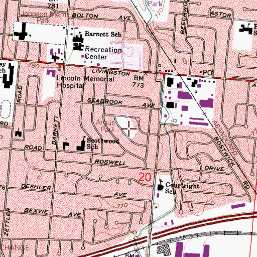 Topographic Map of Argus Park, OH