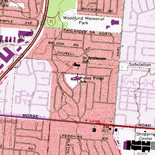 Topographic Map of Beechwold Church of the Nazarene, OH