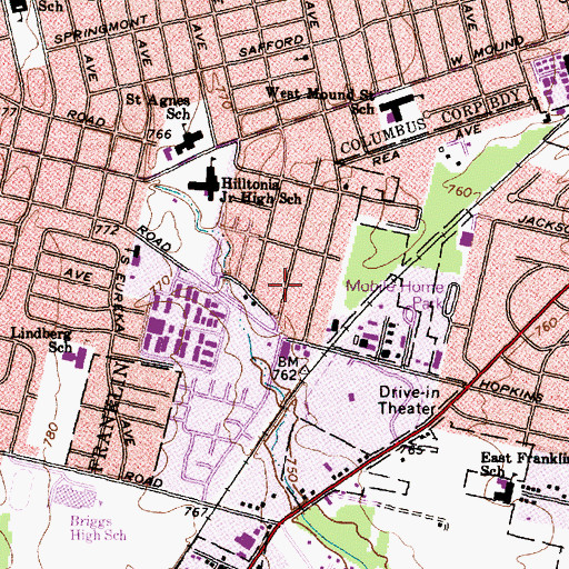 Topographic Map of Bibleway Sons of God Church, OH
