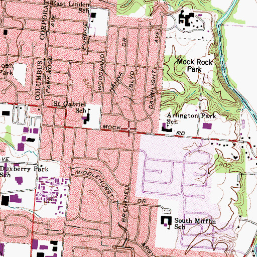Topographic Map of Canaan Temple Church of God in Christ, OH