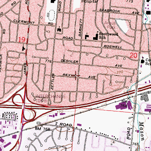 Topographic Map of Christ Centered Apostolic Church, OH