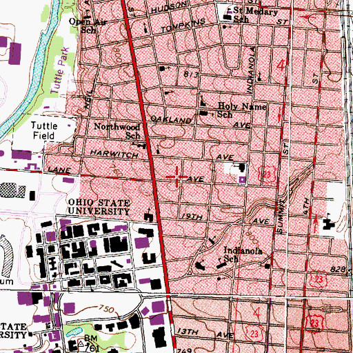 Topographic Map of Christian Community Church, OH