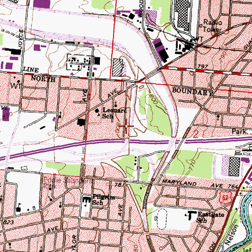 Topographic Map of Church in Jesus Christ, OH