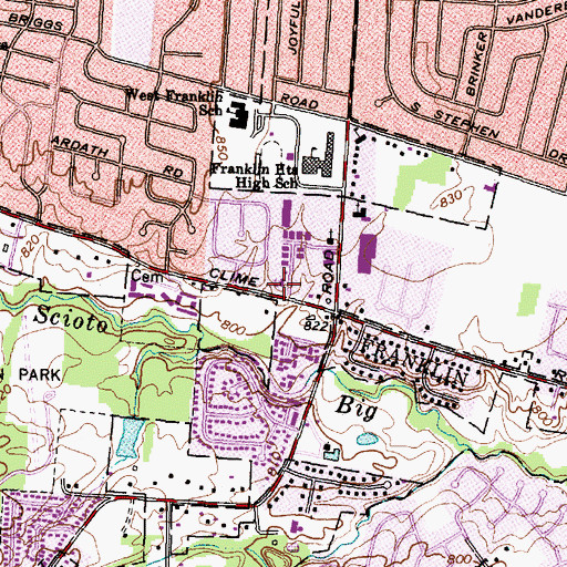 Topographic Map of Church of God, OH