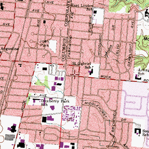 Topographic Map of Church of God of Prophecy, OH