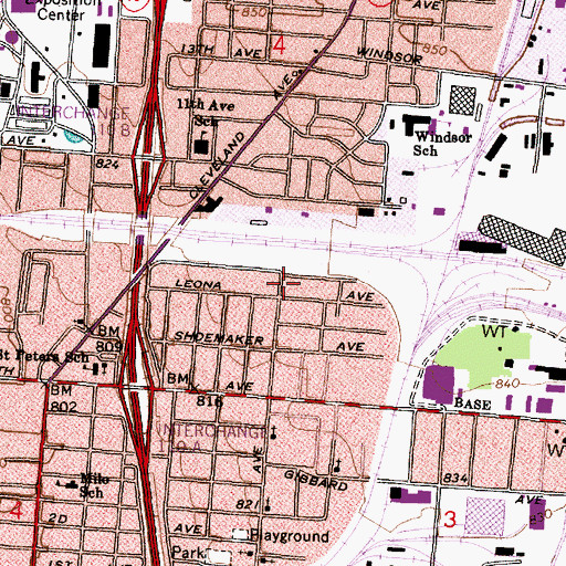 Topographic Map of Faith Tabernacle, OH